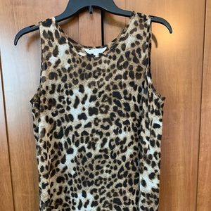 Leopard print tank style blouse